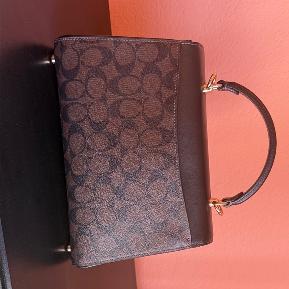 Coach Black and Brown Crossbody Bag with Gold Accent - Picture 4 of 6